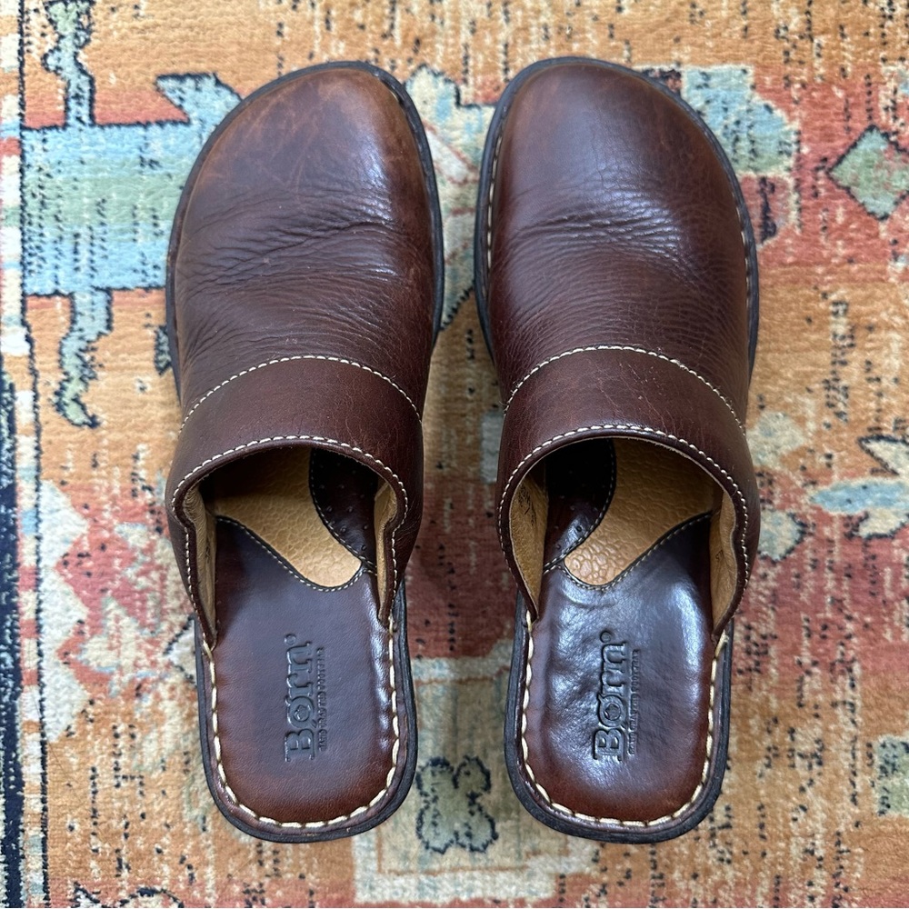 Born leather clogs